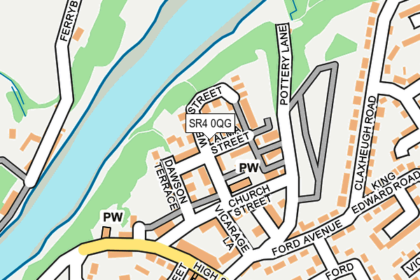 SR4 0QG map - OS OpenMap – Local (Ordnance Survey)
