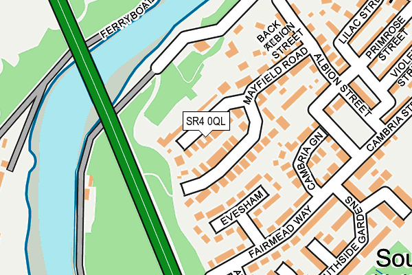 SR4 0QL map - OS OpenMap – Local (Ordnance Survey)