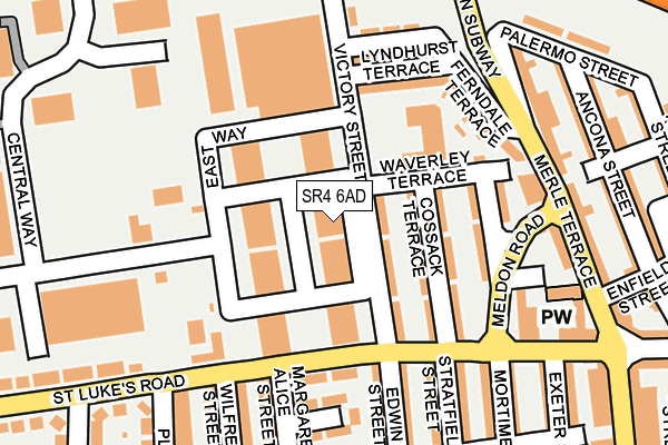 SR4 6AD map - OS OpenMap – Local (Ordnance Survey)
