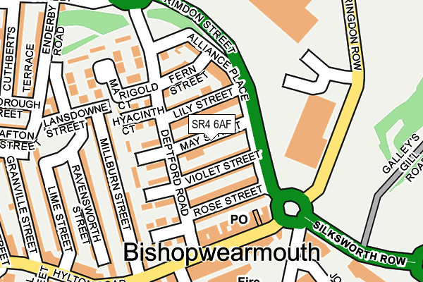 SR4 6AF map - OS OpenMap – Local (Ordnance Survey)