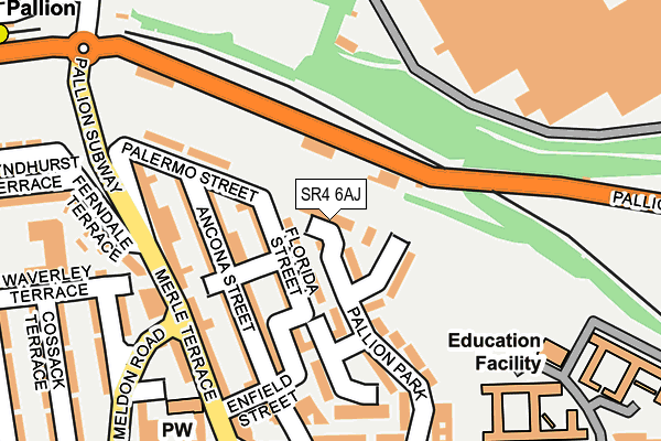 SR4 6AJ map - OS OpenMap – Local (Ordnance Survey)