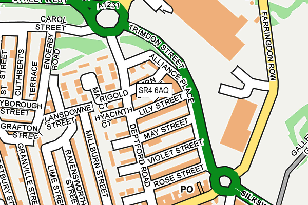 SR4 6AQ map - OS OpenMap – Local (Ordnance Survey)