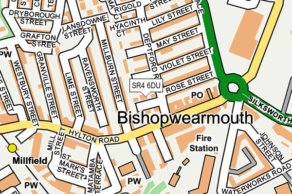 SR4 6DU map - OS OpenMap – Local (Ordnance Survey)