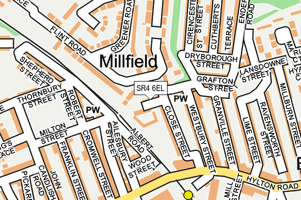 SR4 6EL map - OS OpenMap – Local (Ordnance Survey)