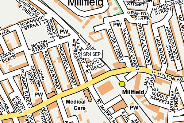 SR4 6EP map - OS OpenMap – Local (Ordnance Survey)