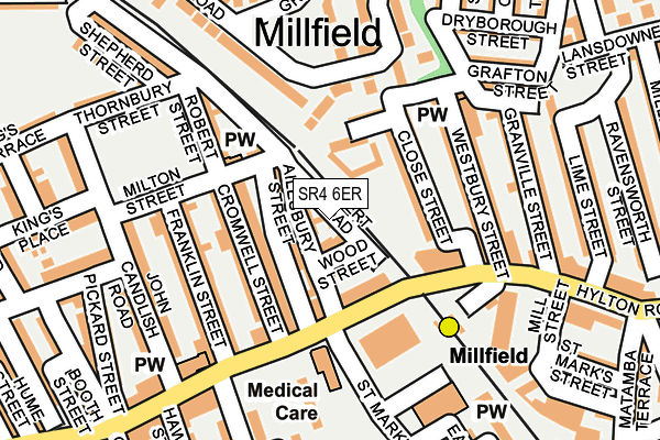 SR4 6ER map - OS OpenMap – Local (Ordnance Survey)