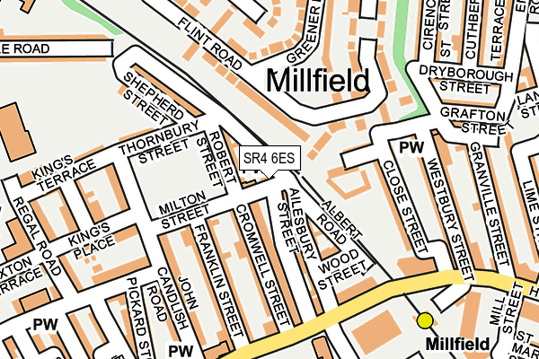 SR4 6ES map - OS OpenMap – Local (Ordnance Survey)