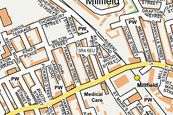 SR4 6EU map - OS OpenMap – Local (Ordnance Survey)