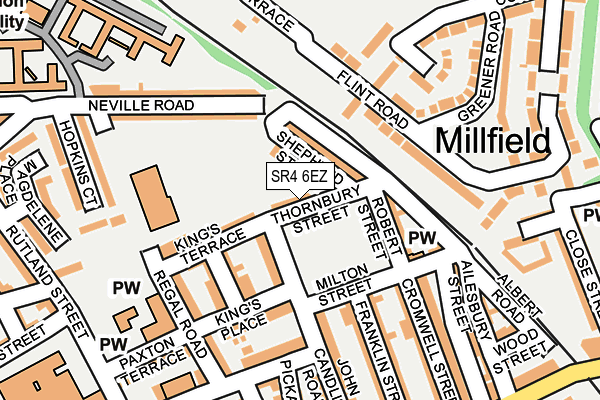 SR4 6EZ map - OS OpenMap – Local (Ordnance Survey)