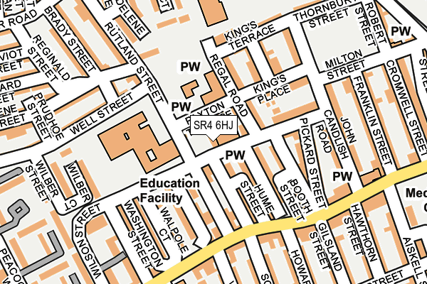 SR4 6HJ map - OS OpenMap – Local (Ordnance Survey)