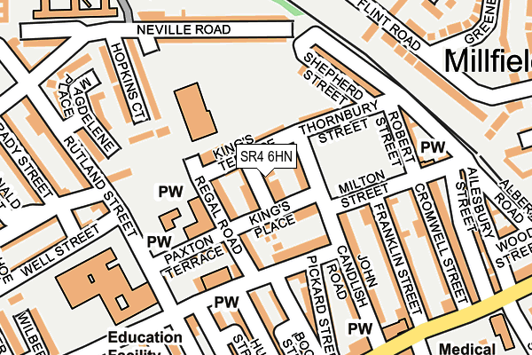 SR4 6HN map - OS OpenMap – Local (Ordnance Survey)