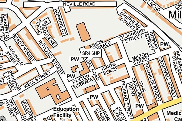 SR4 6HP map - OS OpenMap – Local (Ordnance Survey)