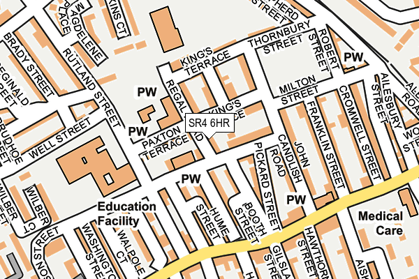 SR4 6HR map - OS OpenMap – Local (Ordnance Survey)