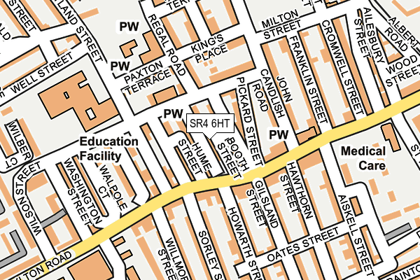 SR4 6HT map - OS OpenMap – Local (Ordnance Survey)