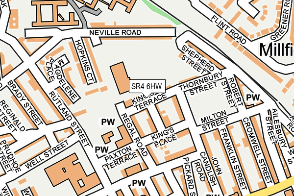 SR4 6HW map - OS OpenMap – Local (Ordnance Survey)