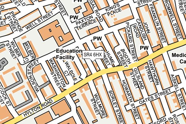 SR4 6HX map - OS OpenMap – Local (Ordnance Survey)