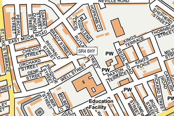 SR4 6HY map - OS OpenMap – Local (Ordnance Survey)