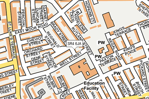 SR4 6JA map - OS OpenMap – Local (Ordnance Survey)