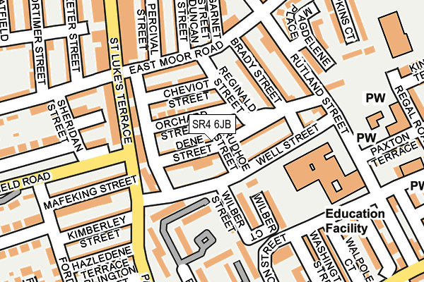 SR4 6JB map - OS OpenMap – Local (Ordnance Survey)