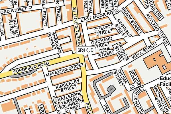 SR4 6JD map - OS OpenMap – Local (Ordnance Survey)