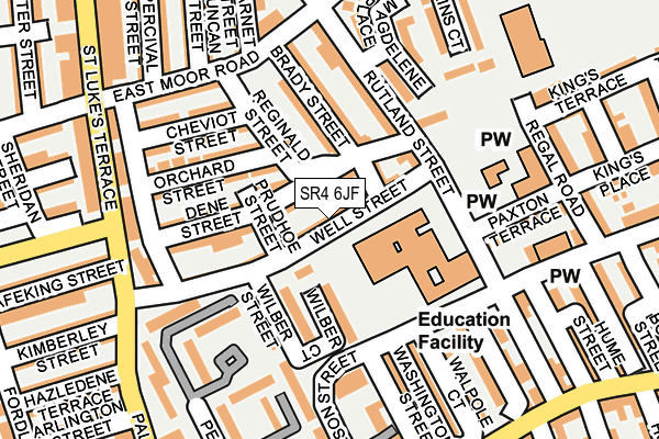 SR4 6JF map - OS OpenMap – Local (Ordnance Survey)