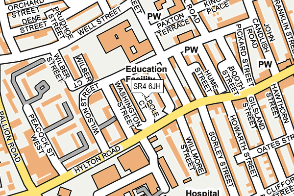 SR4 6JH map - OS OpenMap – Local (Ordnance Survey)