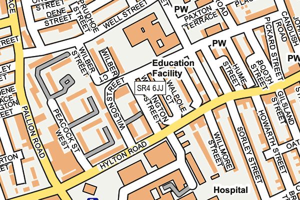 SR4 6JJ map - OS OpenMap – Local (Ordnance Survey)