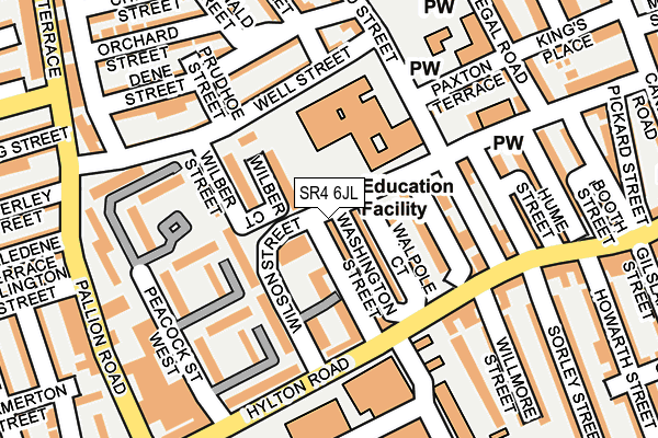 SR4 6JL map - OS OpenMap – Local (Ordnance Survey)