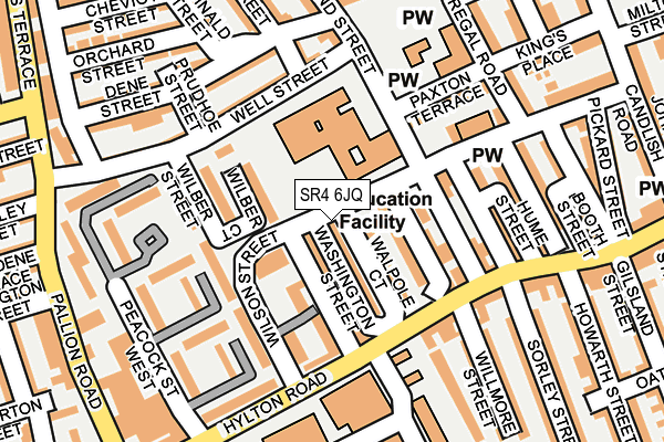 SR4 6JQ map - OS OpenMap – Local (Ordnance Survey)