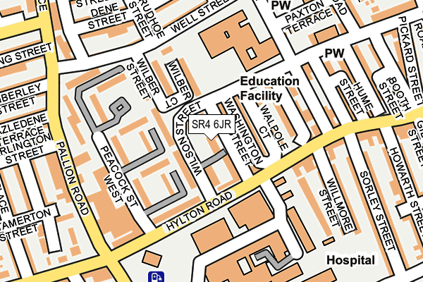 SR4 6JR map - OS OpenMap – Local (Ordnance Survey)