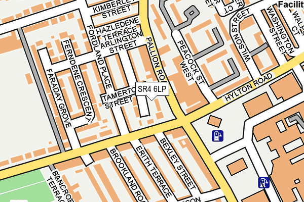 SR4 6LP map - OS OpenMap – Local (Ordnance Survey)