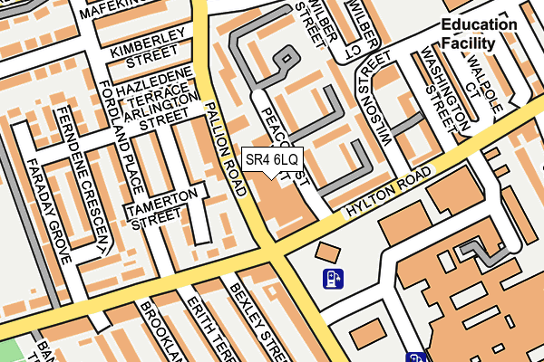 SR4 6LQ map - OS OpenMap – Local (Ordnance Survey)
