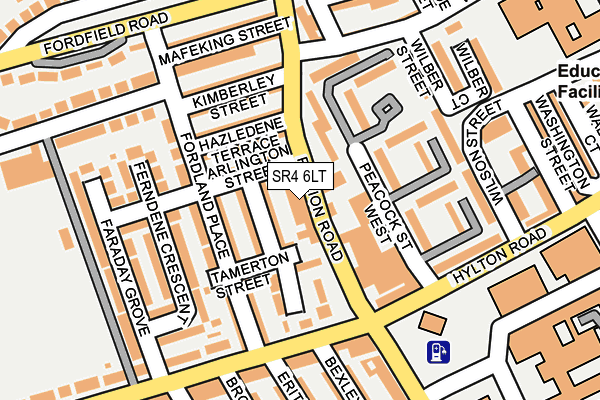 SR4 6LT map - OS OpenMap – Local (Ordnance Survey)