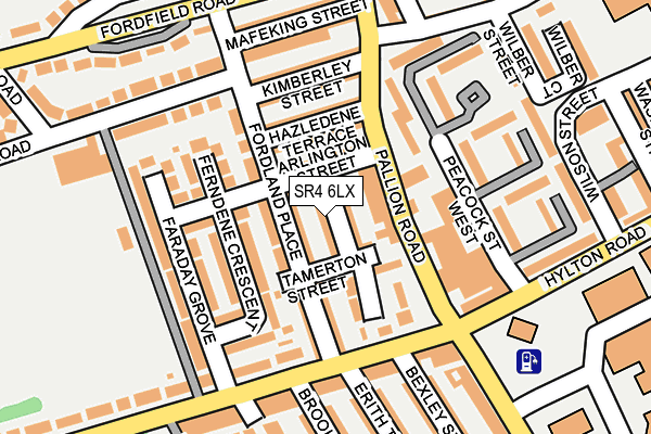 SR4 6LX map - OS OpenMap – Local (Ordnance Survey)