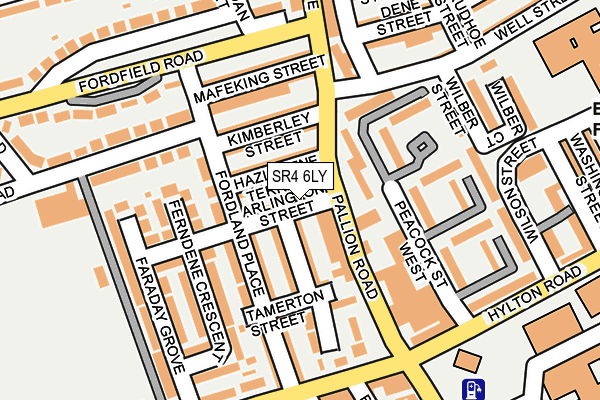 SR4 6LY map - OS OpenMap – Local (Ordnance Survey)