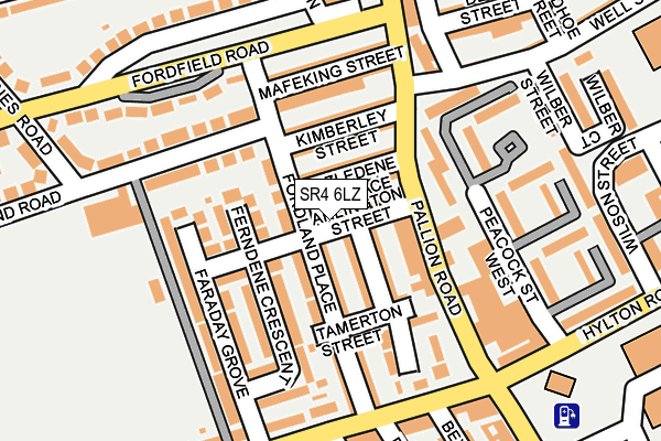SR4 6LZ map - OS OpenMap – Local (Ordnance Survey)