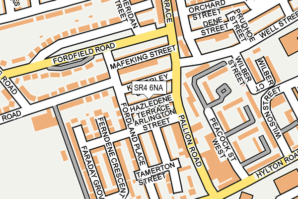 SR4 6NA map - OS OpenMap – Local (Ordnance Survey)