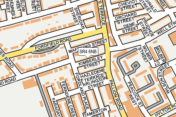 SR4 6NB map - OS OpenMap – Local (Ordnance Survey)