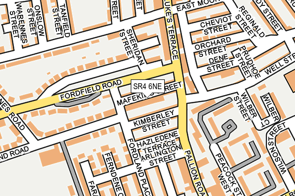 SR4 6NE map - OS OpenMap – Local (Ordnance Survey)