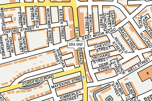 SR4 6NF map - OS OpenMap – Local (Ordnance Survey)