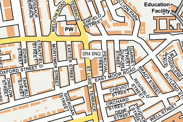 SR4 6NQ map - OS OpenMap – Local (Ordnance Survey)