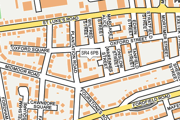 SR4 6PB map - OS OpenMap – Local (Ordnance Survey)