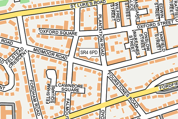 SR4 6PD map - OS OpenMap – Local (Ordnance Survey)