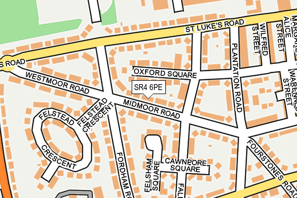 SR4 6PE map - OS OpenMap – Local (Ordnance Survey)