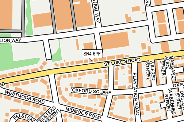 SR4 6PF map - OS OpenMap – Local (Ordnance Survey)