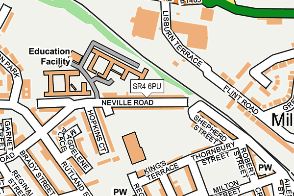 SR4 6PU map - OS OpenMap – Local (Ordnance Survey)