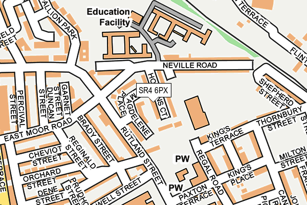 SR4 6PX map - OS OpenMap – Local (Ordnance Survey)