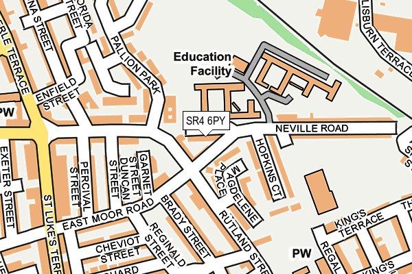 SR4 6PY map - OS OpenMap – Local (Ordnance Survey)