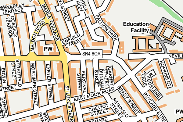 SR4 6QA map - OS OpenMap – Local (Ordnance Survey)