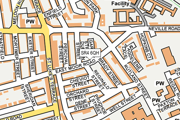 SR4 6QH map - OS OpenMap – Local (Ordnance Survey)